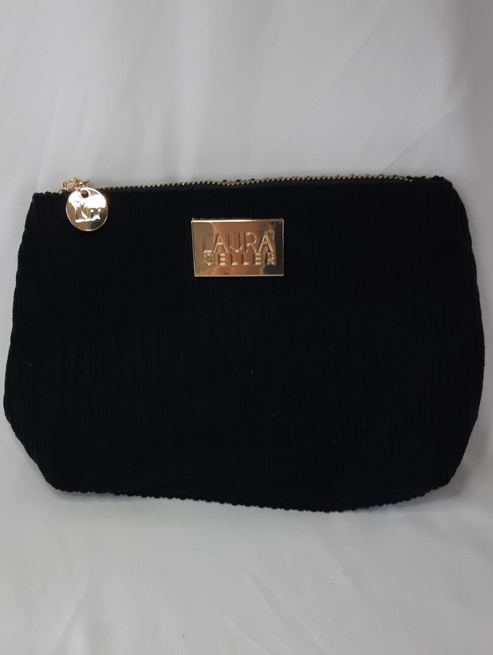 Laura Geller Black Corduroy Makeup Bag